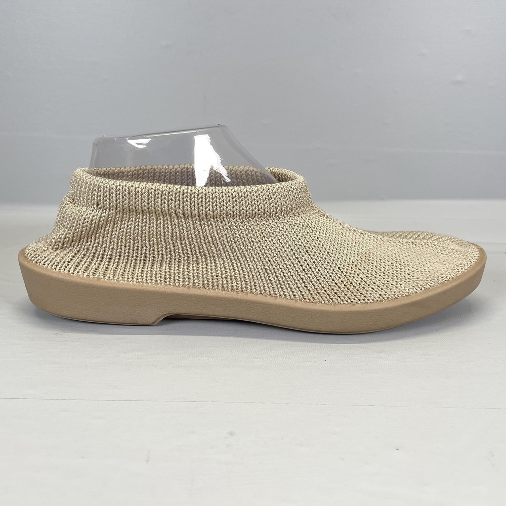 Arcopedico Shoes Womens Size 10 Beige Knit Slip-On Comfort Lightweight Walking